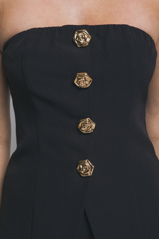 SET TOP ESTRAPLE Y FALDA SHORT