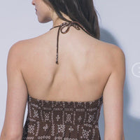 SET CHOCOLATE STRAPLESS Y PANTALON