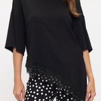 CAMISA ASIMÉTRICA CON ENCAJE