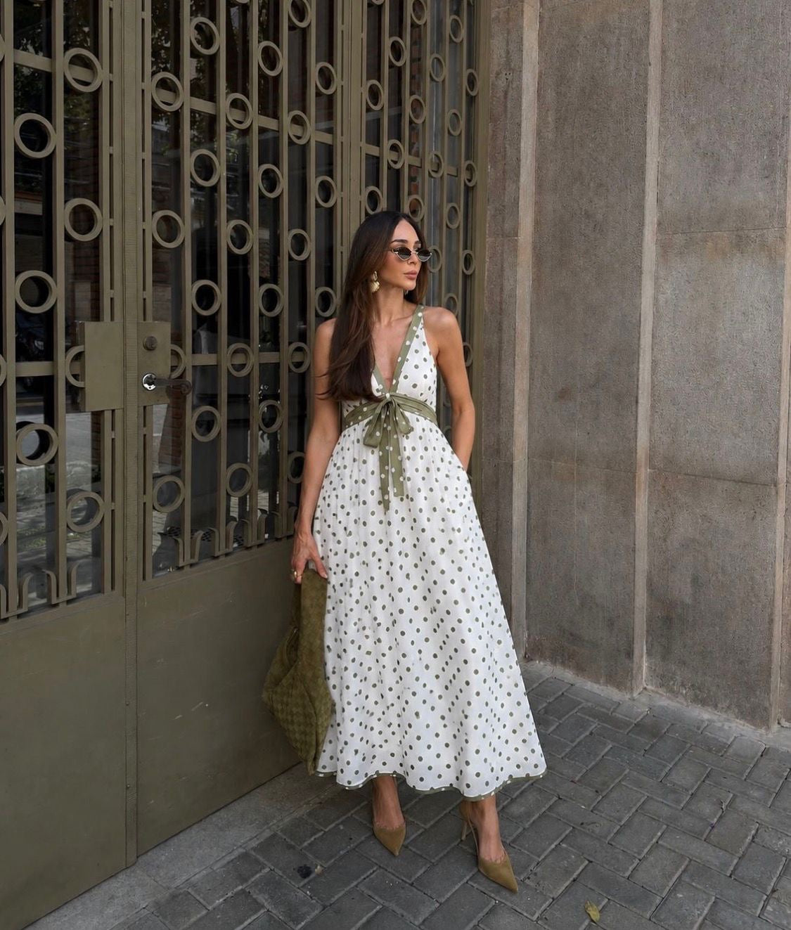 VESTIDO LARGO POLKA DOT