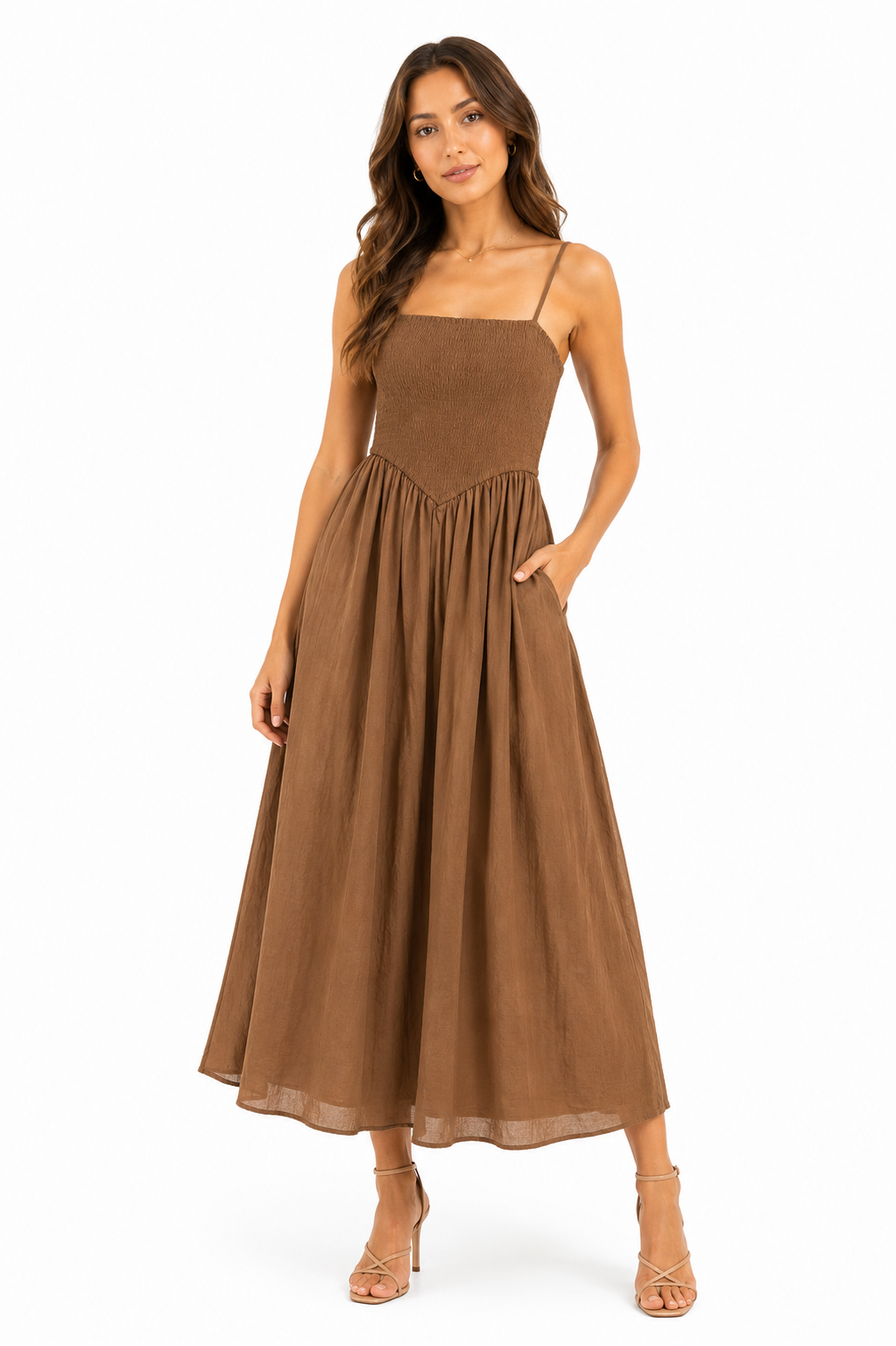 VESTIDO LARGO EN V