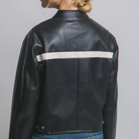 CHAQUEDA CUERO SINTETICO CON RAYAS