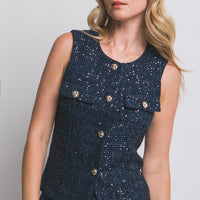 CHALECO BOTONES DORADOS