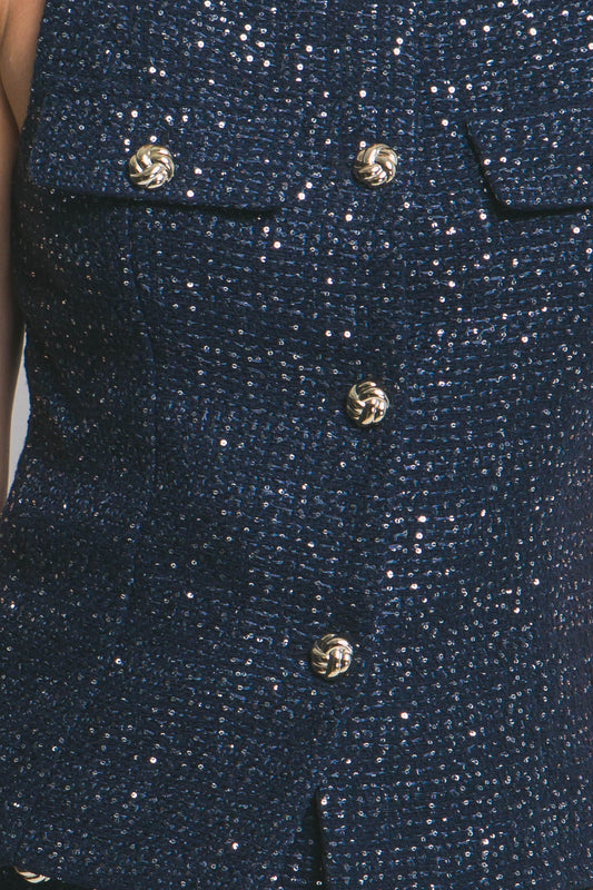 CHALECO BOTONES DORADOS