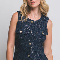 CHALECO BOTONES DORADOS