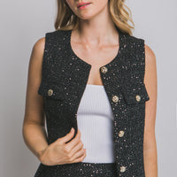CHALECO BOTONES DORADOS