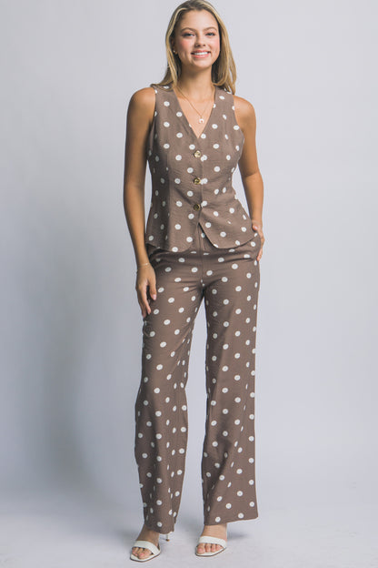 SET CHALECO Y PANTALON PUNTOS