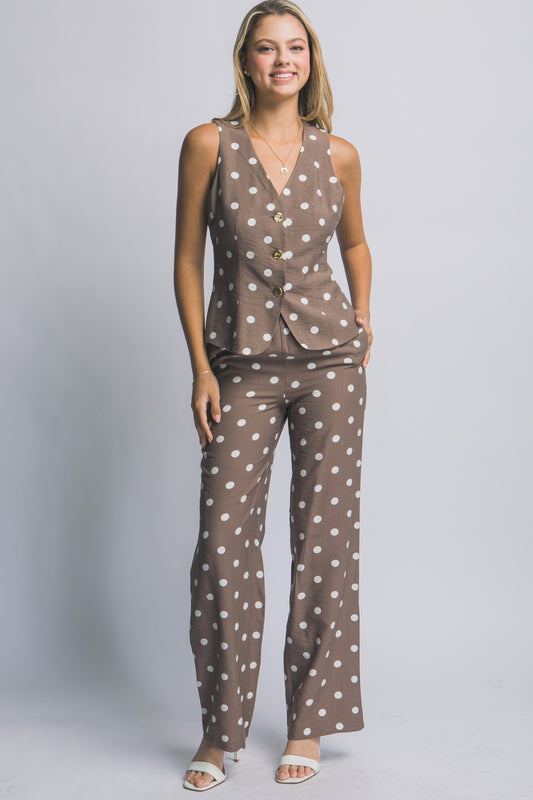 SET CHALECO Y PANTALON PUNTOS