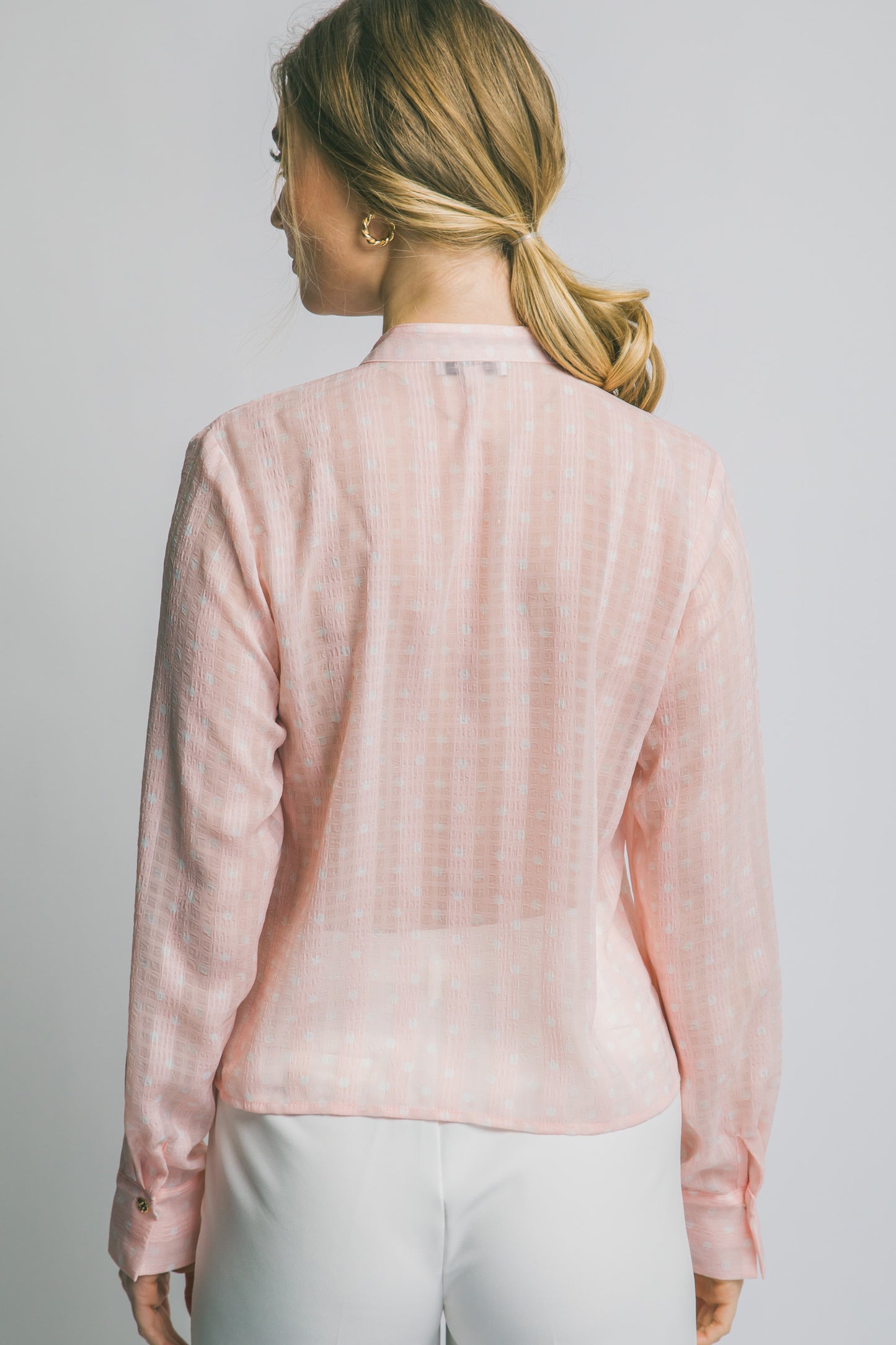 BLUSA DE PUNTOS CON LISTON