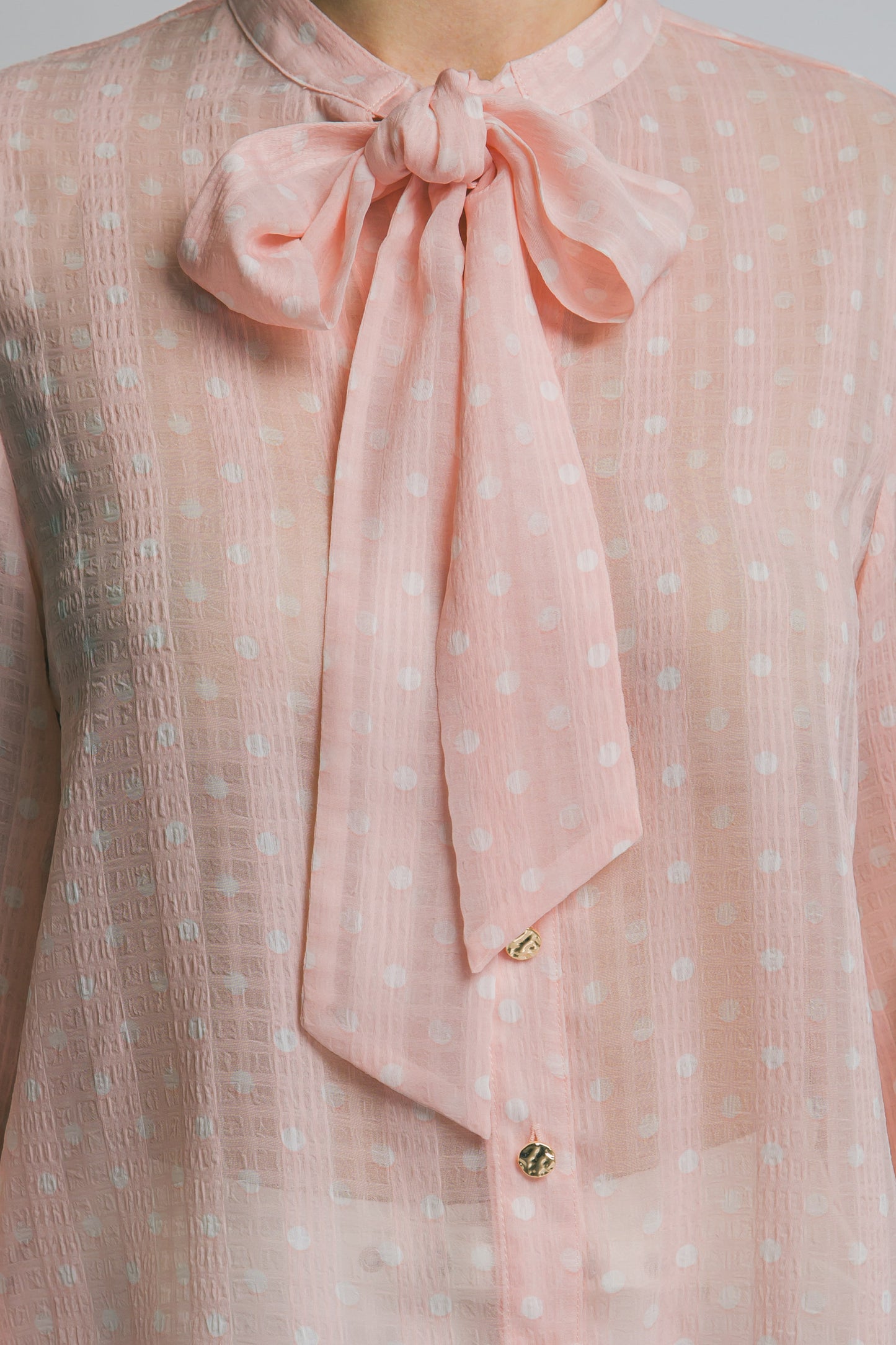 BLUSA DE PUNTOS CON LISTON