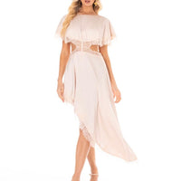 VESTIDO SATIN CON ENCAJE