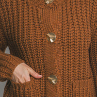 SUETER TEJIDO BOTON DORADO