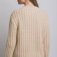 SUETER TEJIDO BOTON DORADO