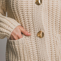 SUETER TEJIDO BOTON DORADO